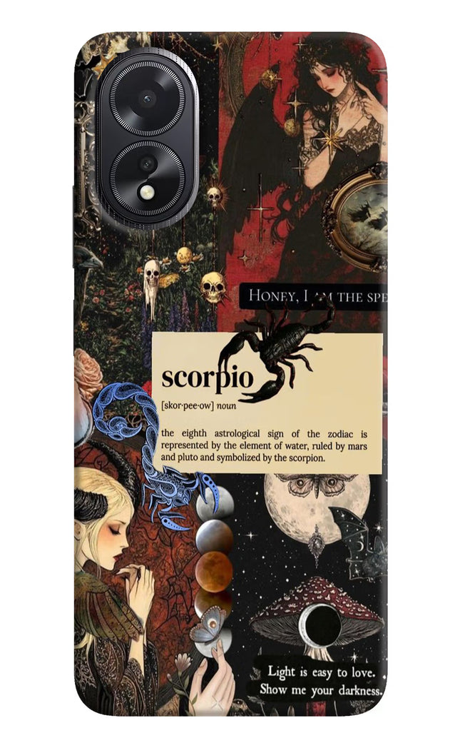 Scorpio Zodiac Oppo A18/Oppo A38 Hard Case Back Cover by Casekaro