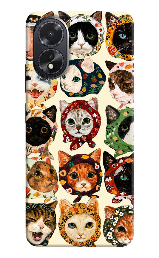 Cool Cat Oppo A18/Oppo A38 Hard Case Back Cover by Casekaro