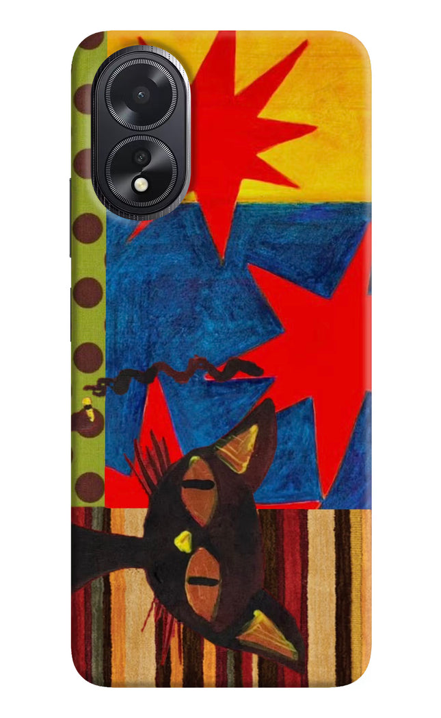 Pop Cat Oppo A18/Oppo A38 Hard Case Back Cover by Casekaro