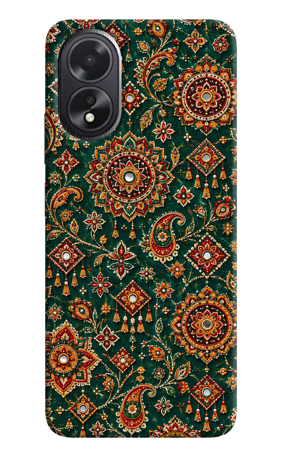 Green Pataka Oppo A18/Oppo A38 Back Cover, Hard case
