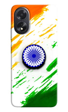 Indian Flag Ashoka Chakra Oppo A18/Oppo A38 Pop Case by Casekaro