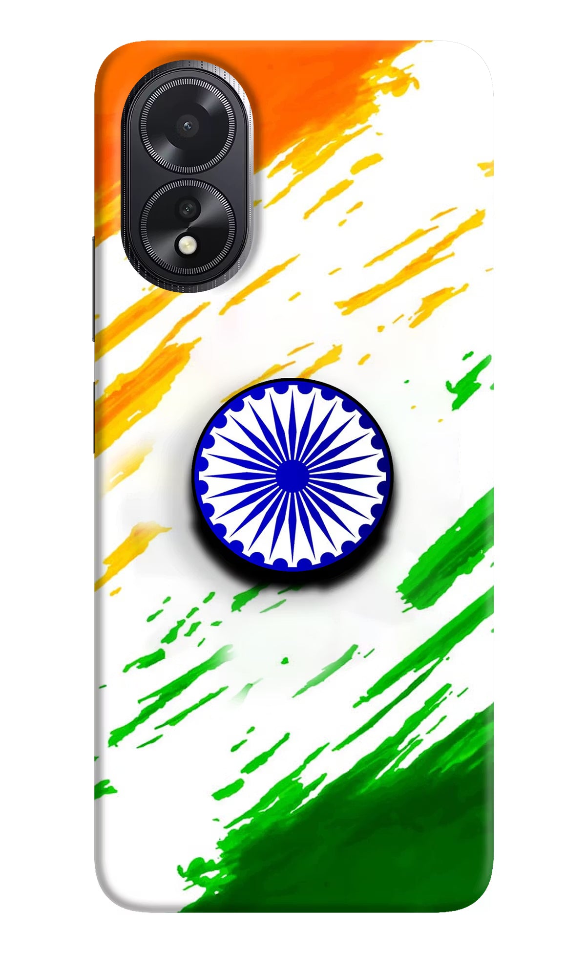 Indian Flag Ashoka Chakra Oppo A18/Oppo A38 Pop Case by Casekaro
