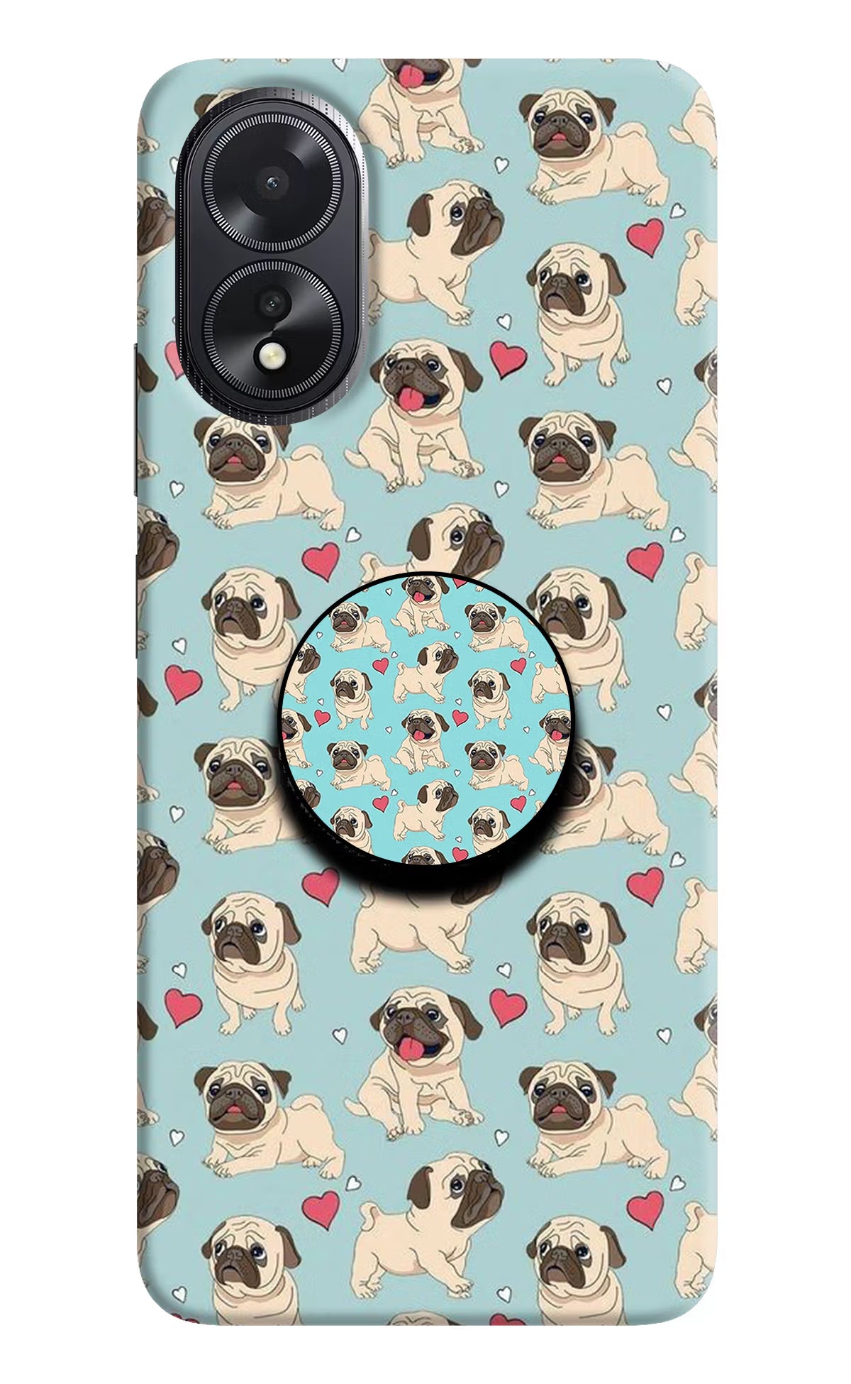Pug Dog Oppo A18/Oppo A38 Pop Case by Casekaro