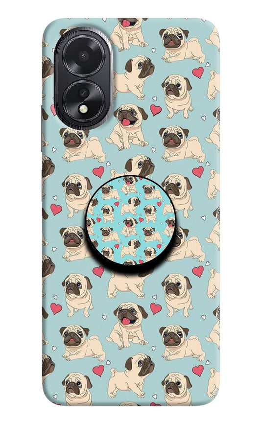 Pug Dog Oppo A18/Oppo A38 Pop Case by Casekaro