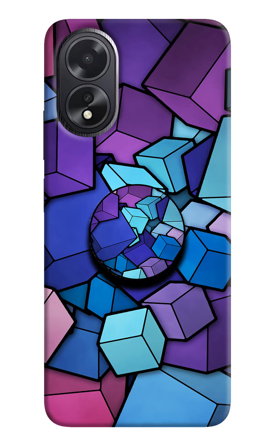 Cubic Abstract Oppo A18/Oppo A38 Pop Case, Hard case