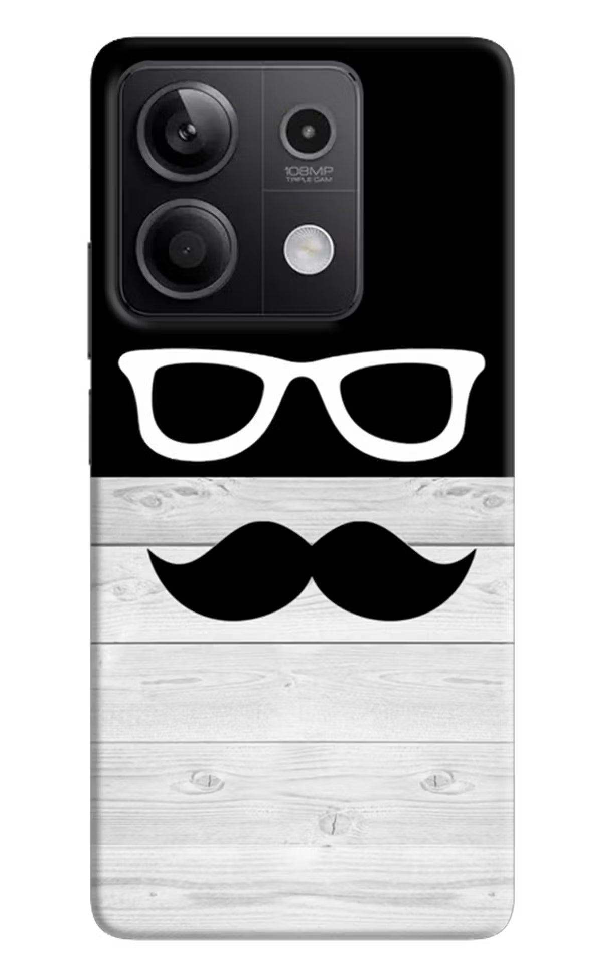 Mustache Redmi Note 13 5G Hard Case Back Cover by Casekaro