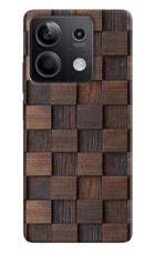Wooden Cube Design Redmi Note 13 5G Hard Case Back Cover by Casekaro