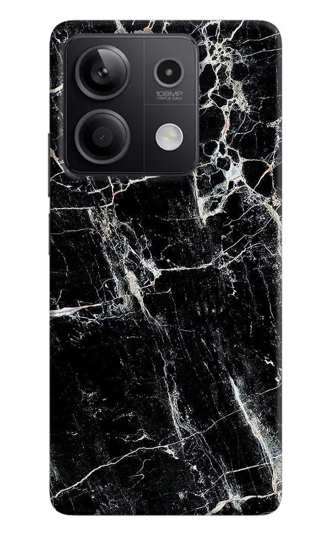 Black Marble Texture Redmi Note 13 5G Hard Case Back Cover by Casekaro