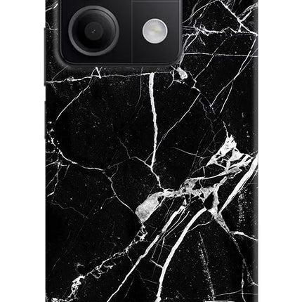 Black Marble Pattern Redmi Note 13 5G Hard Case Back Cover by Casekaro