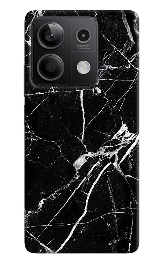 Black Marble Pattern Redmi Note 13 5G Hard Case Back Cover by Casekaro