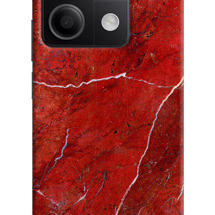 Red Marble Design Redmi Note 13 5G Hard Case Back Cover by Casekaro