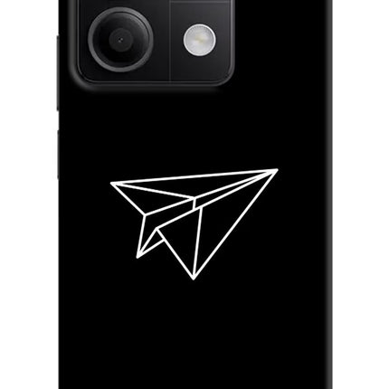Paper Plane White Redmi Note 13 5G Hard Case Back Cover by Casekaro