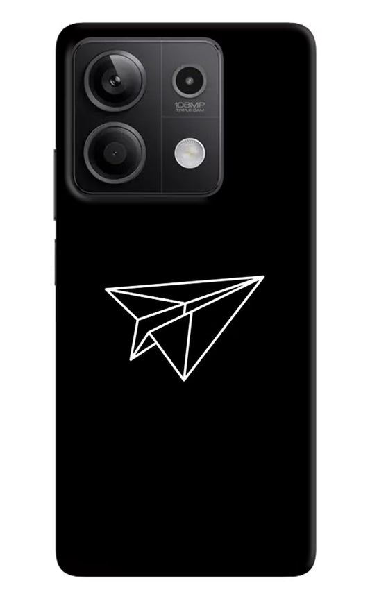 Paper Plane White Redmi Note 13 5G Hard Case Back Cover by Casekaro