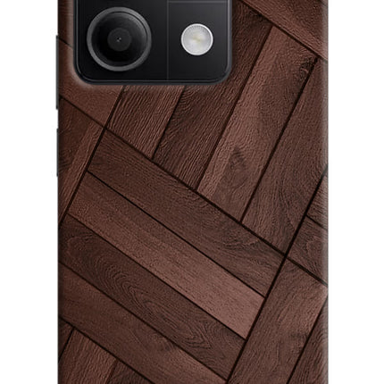 Wooden Texture Design Redmi Note 13 5G Hard Case Back Cover by Casekaro
