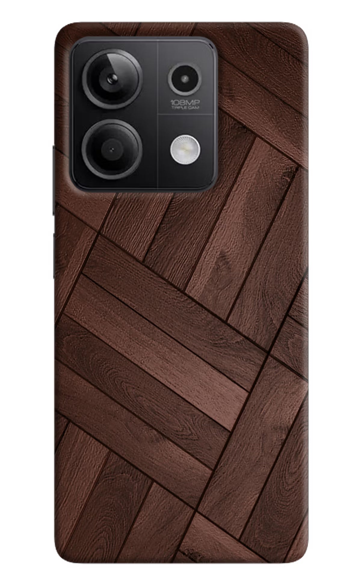 Wooden Texture Design Redmi Note 13 5G Hard Case Back Cover by Casekaro