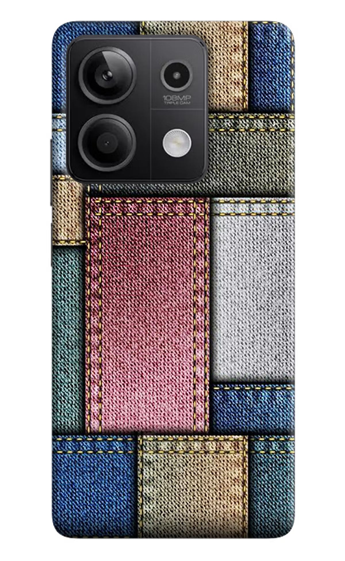 Multicolor Jeans Redmi Note 13 5G Hard Case Back Cover by Casekaro