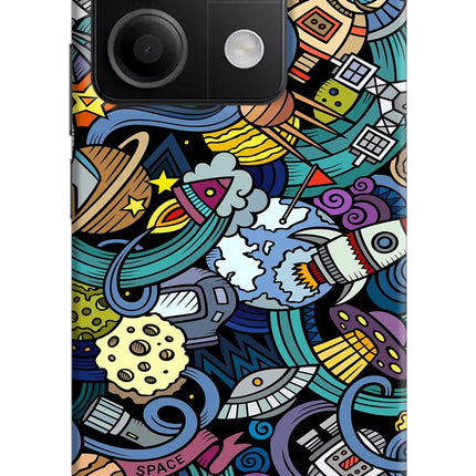 Space Abstract Redmi Note 13 5G Hard Case Back Cover by Casekaro