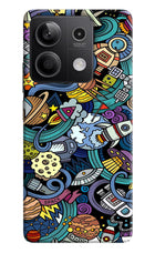 Space Abstract Redmi Note 13 5G Hard Case Back Cover by Casekaro