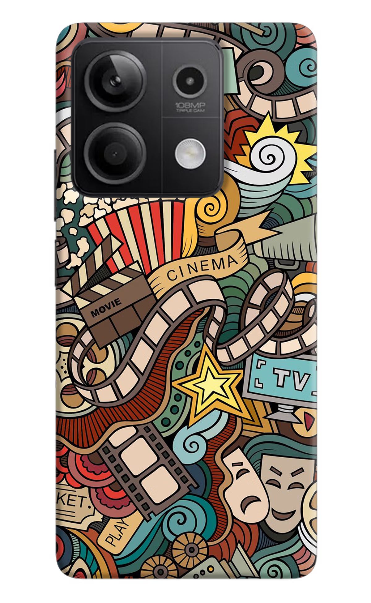 Cinema Abstract Redmi Note 13 5G Hard Case Back Cover by Casekaro