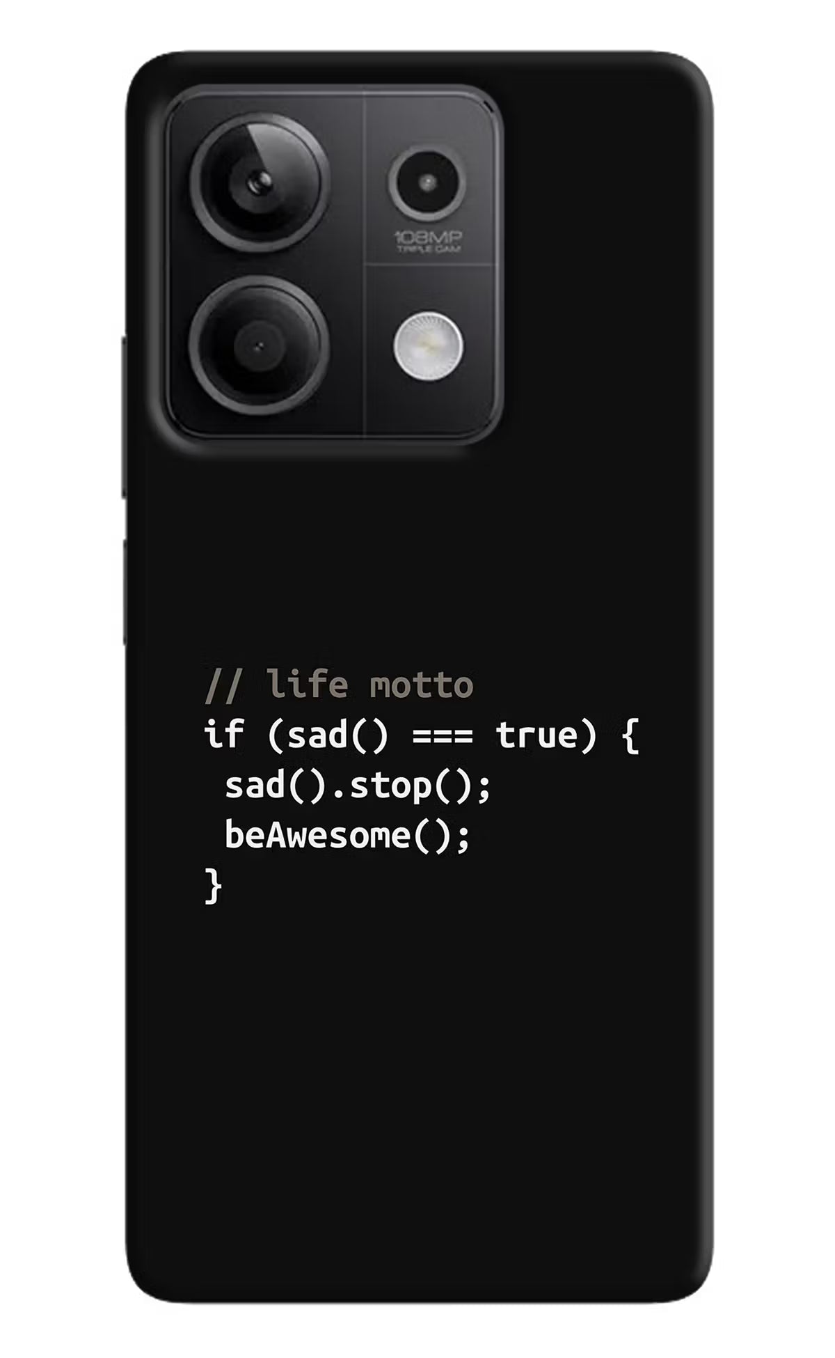 Life Motto Code Redmi Note 13 5G Hard Case Back Cover by Casekaro