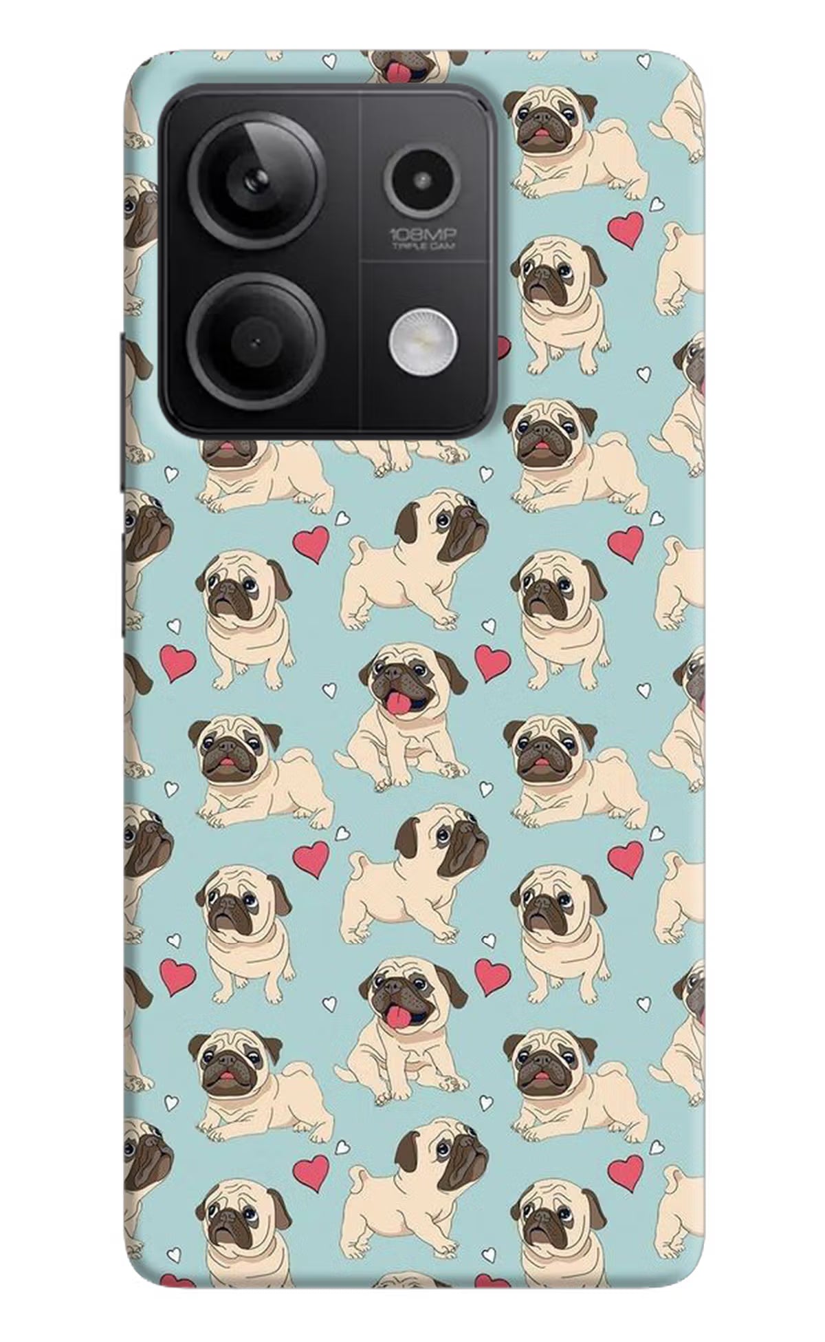 Pug Dog Redmi Note 13 5G Hard Case Back Cover by Casekaro