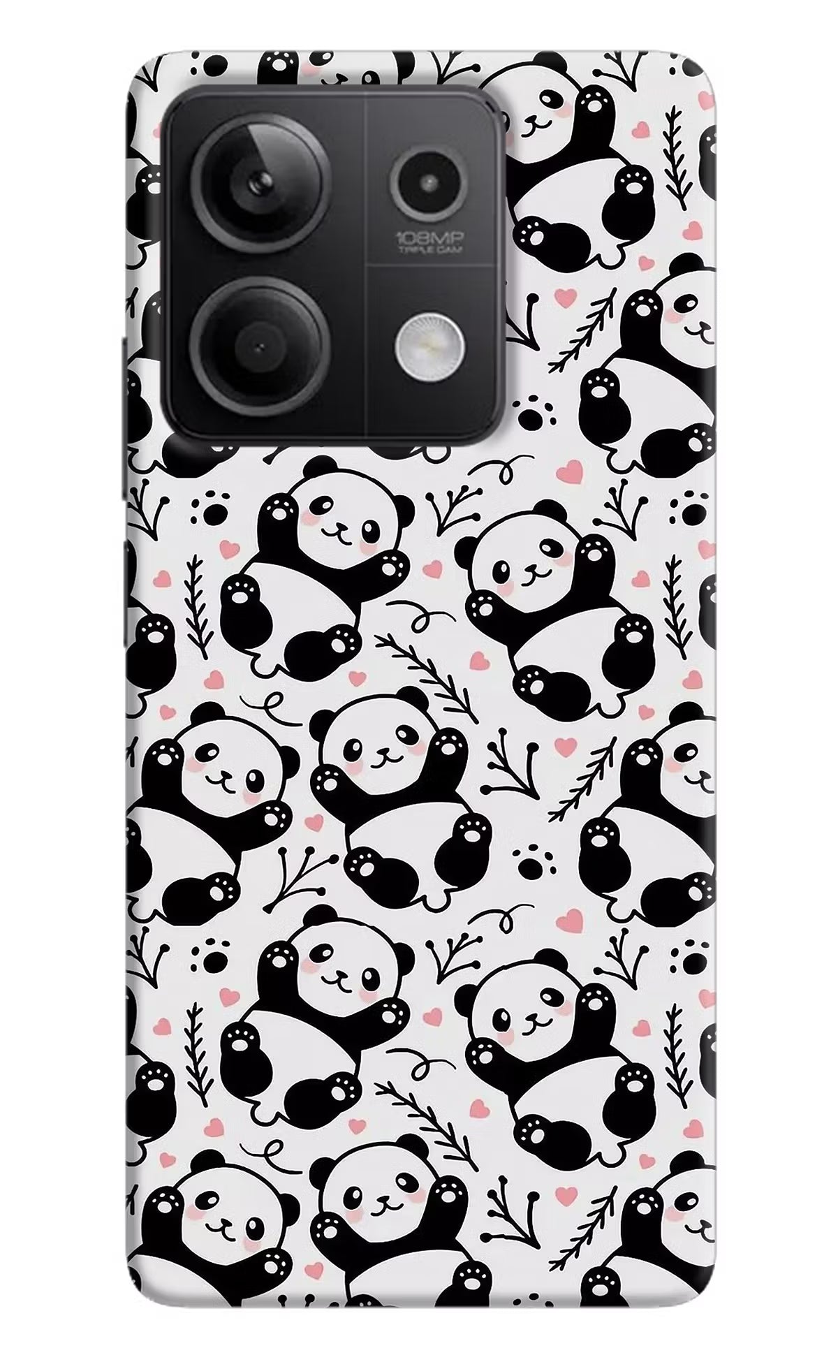Cute Panda Redmi Note 13 5G Hard Case Back Cover by Casekaro