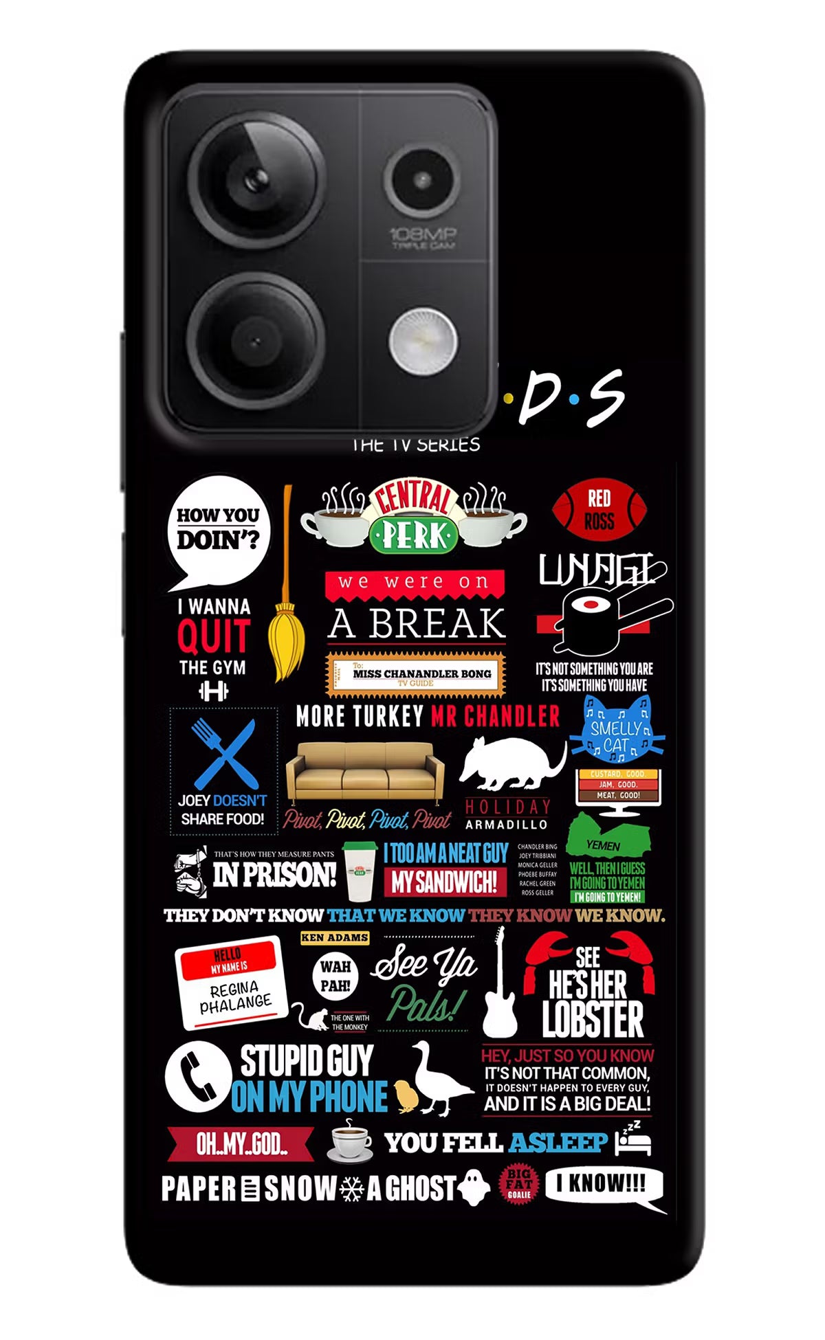 FRIENDS Redmi Note 13 5G Hard Case Back Cover by Casekaro