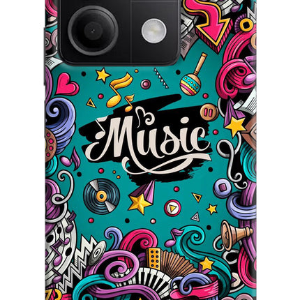 Music Graffiti Redmi Note 13 5G Hard Case Back Cover by Casekaro