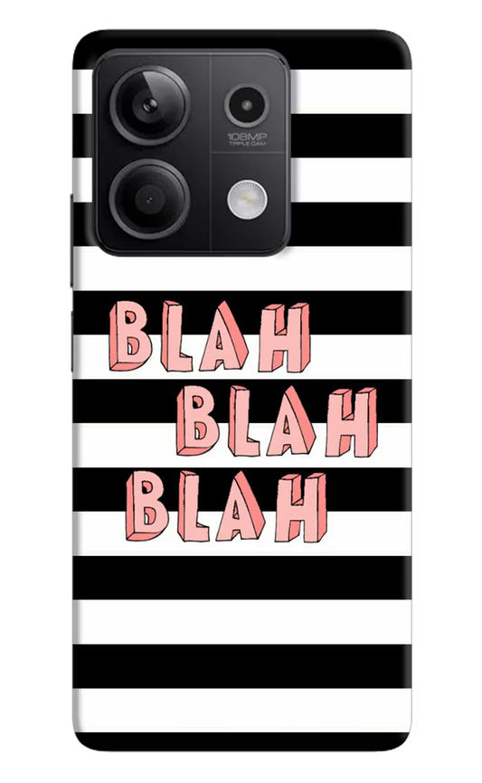 Blah Blah Blah Redmi Note 13 5G Hard Case Back Cover by Casekaro