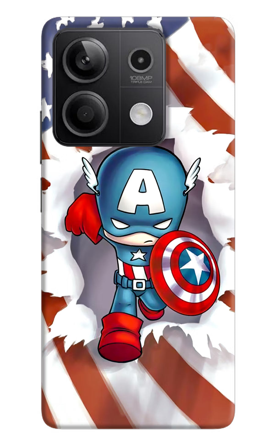 Captain America Redmi Note 13 5G Back Cover, Hard case