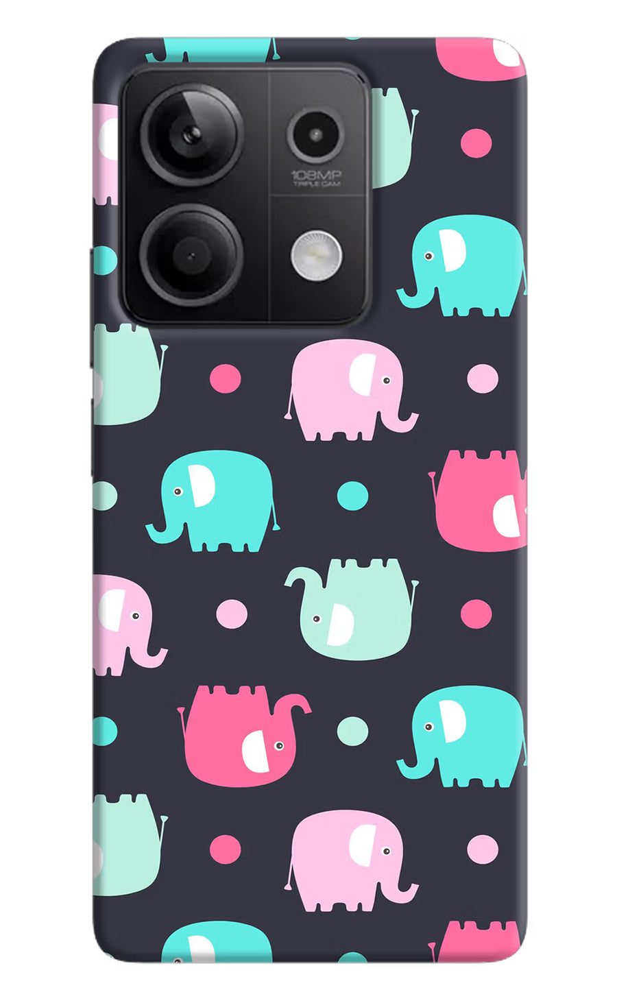 Elephants Redmi Note 13 5G Back Cover, Hard case