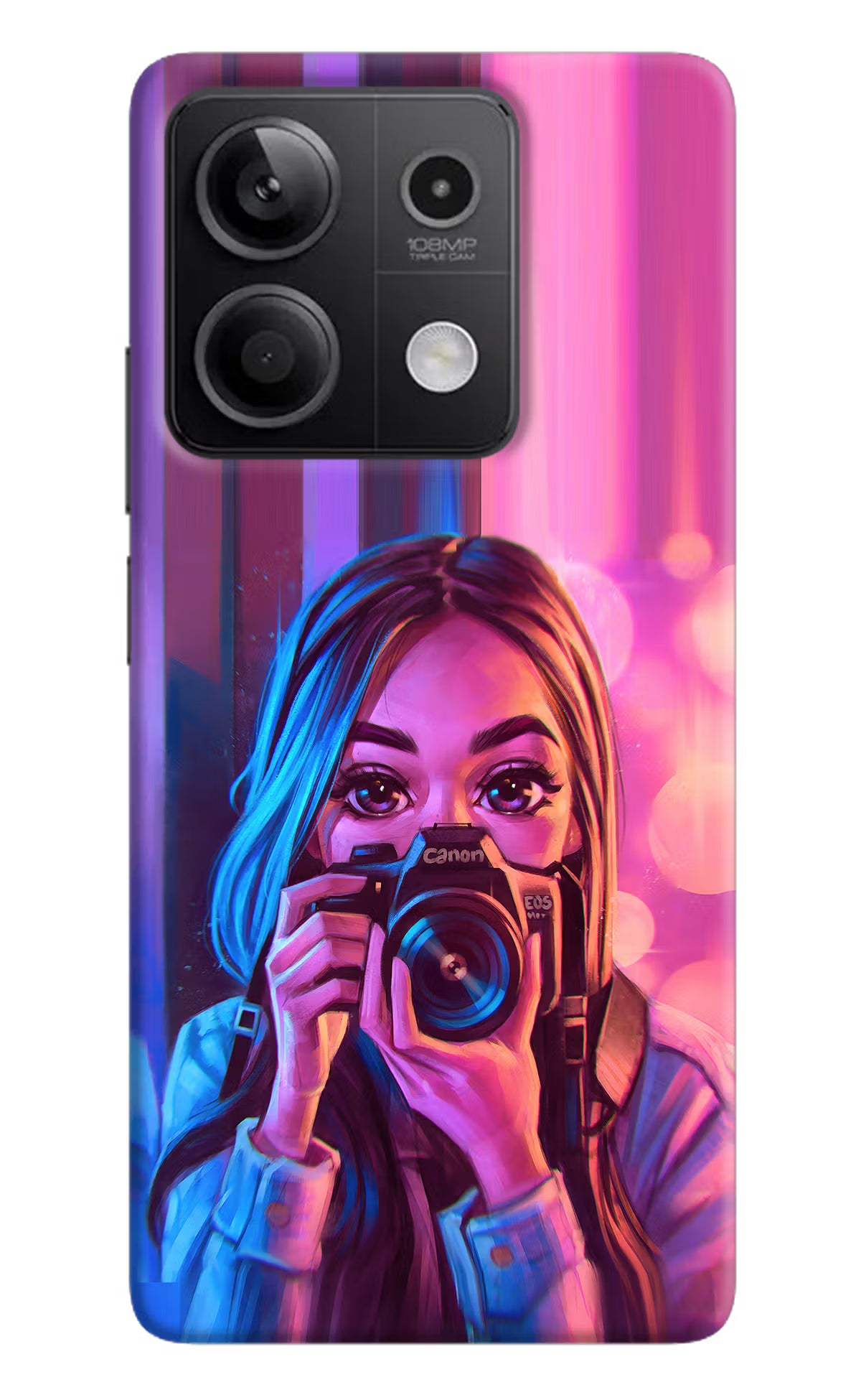Girl Photographer Redmi Note 13 5G Hard Case Back Cover by Casekaro