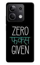 Zero Fucks Given Redmi Note 13 5G Hard Case Back Cover by Casekaro