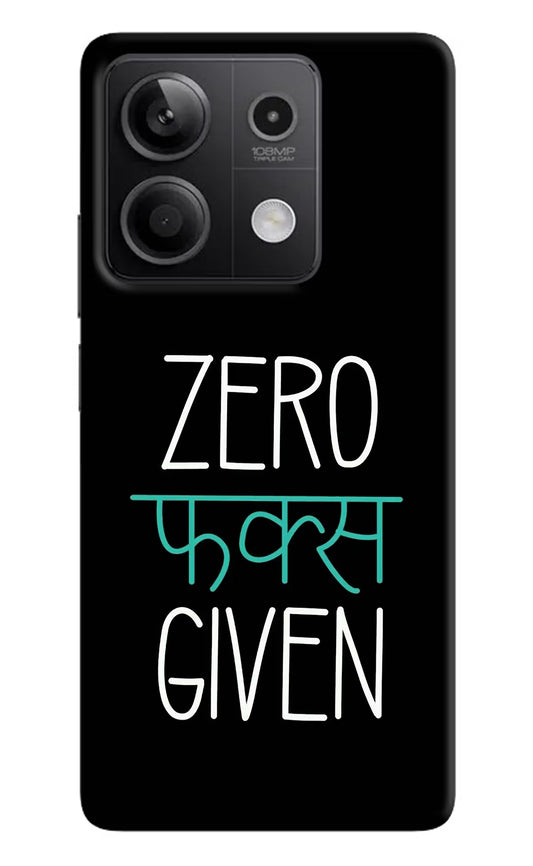 Zero Fucks Given Redmi Note 13 5G Hard Case Back Cover by Casekaro