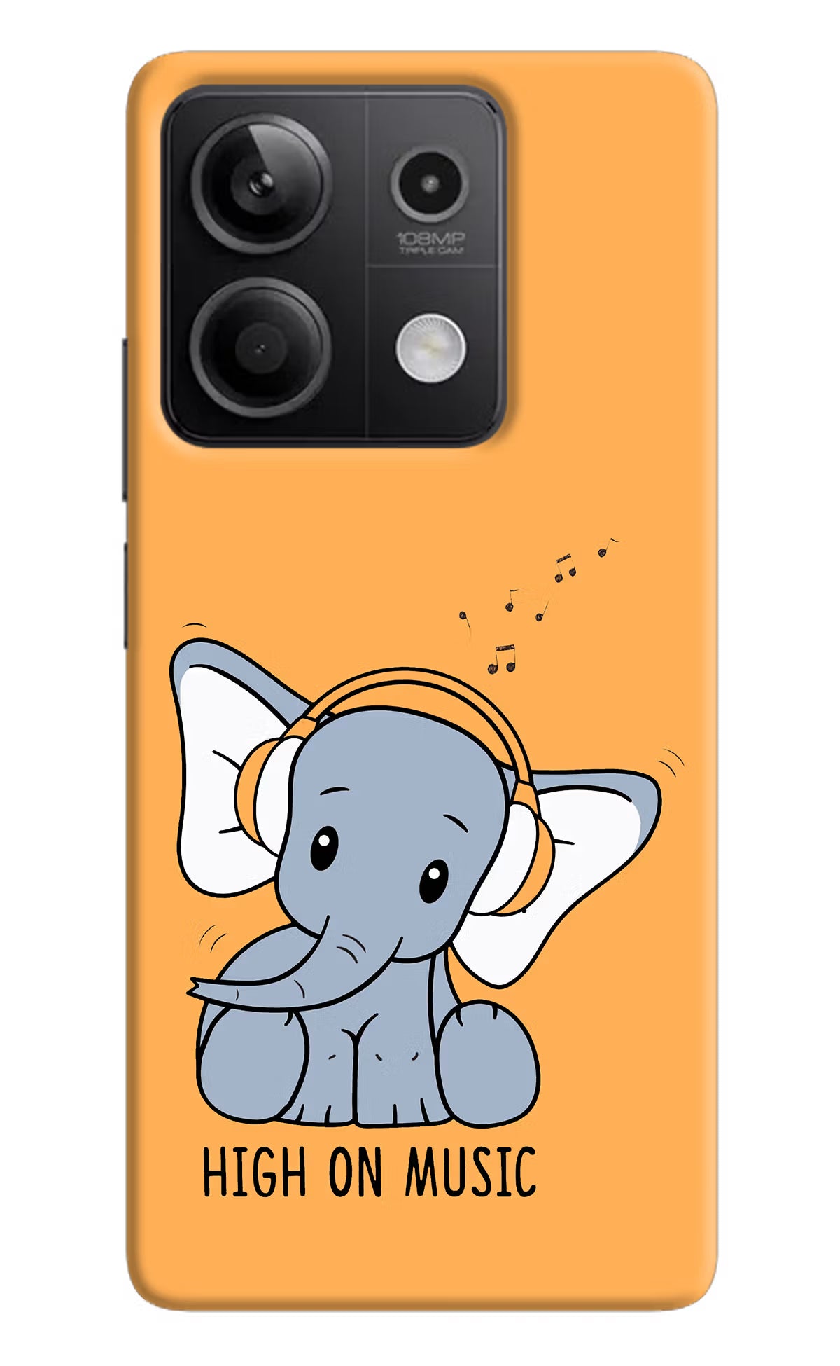 High On Music Redmi Note 13 5G Hard Case Back Cover by Casekaro