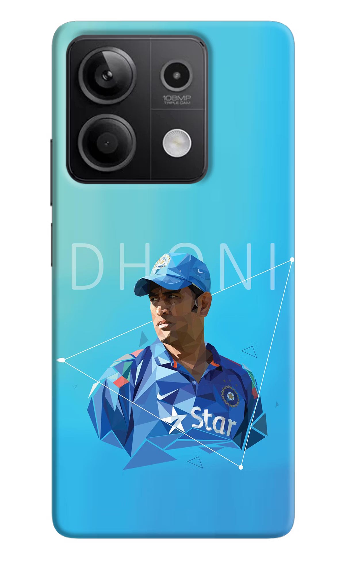 Dhoni Artwork Redmi Note 13 5G Hard Case Back Cover by Casekaro