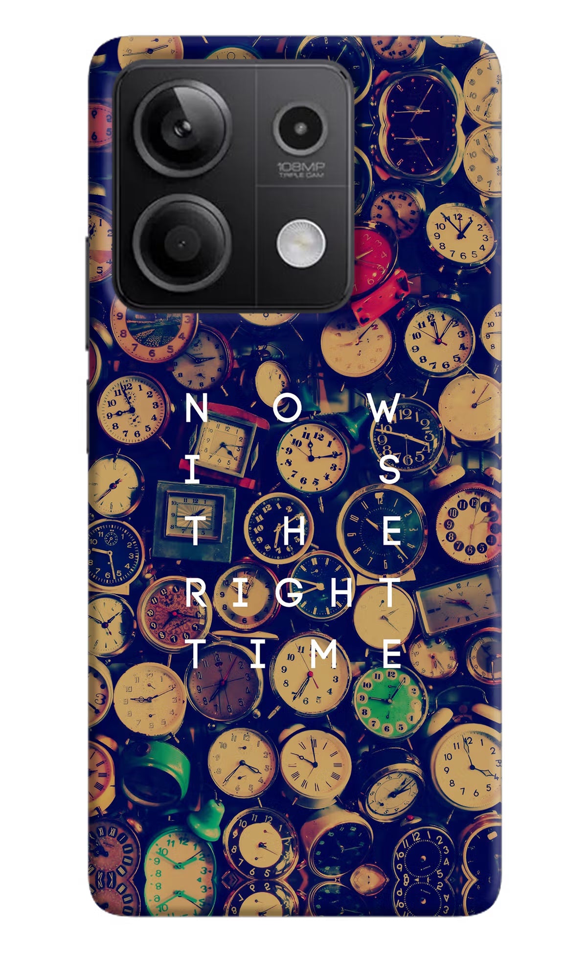 Now is the Right Time Quote Redmi Note 13 5G Hard Case Back Cover by Casekaro
