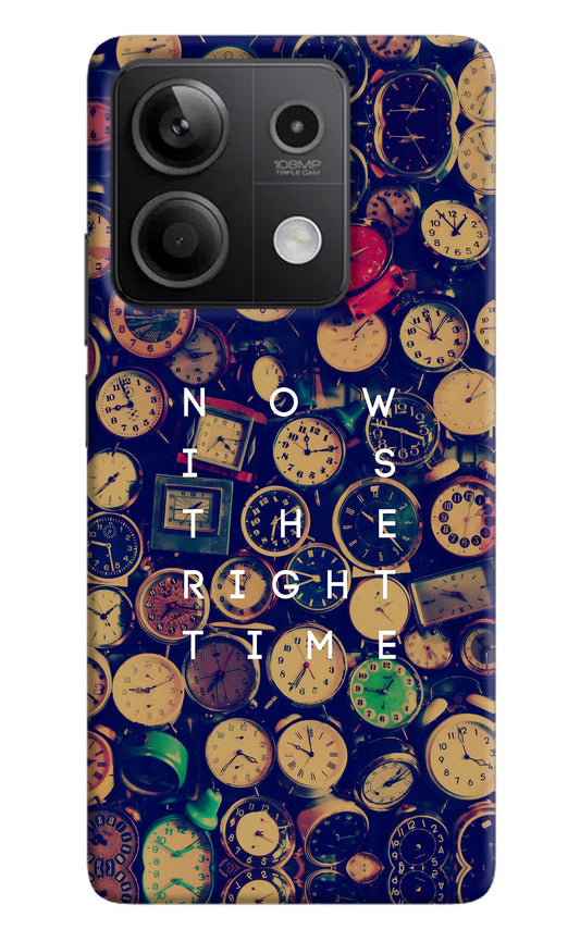 Now is the Right Time Quote Redmi Note 13 5G Hard Case Back Cover by Casekaro