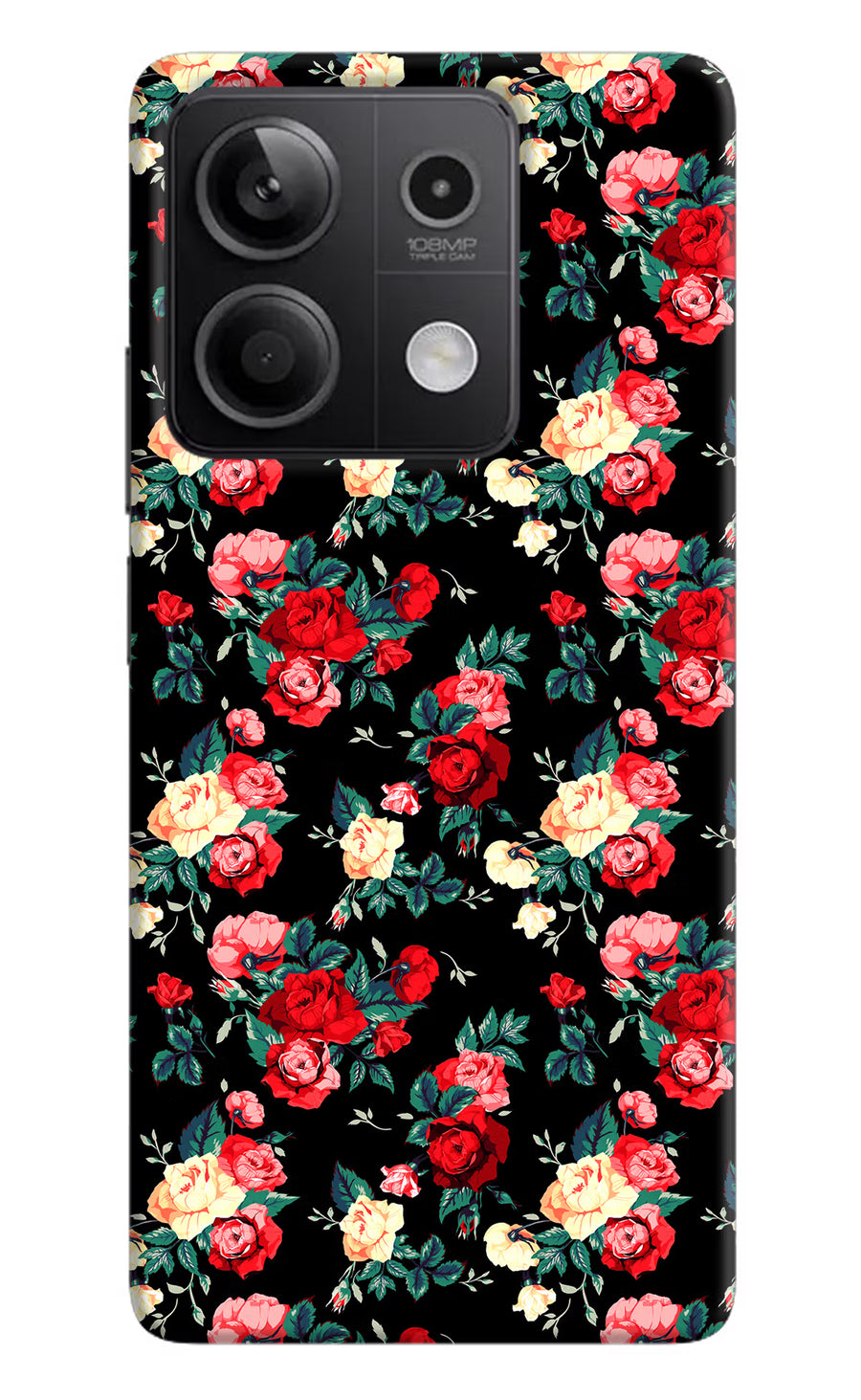 Rose Pattern Redmi Note 13 5G Back Cover, Hard case