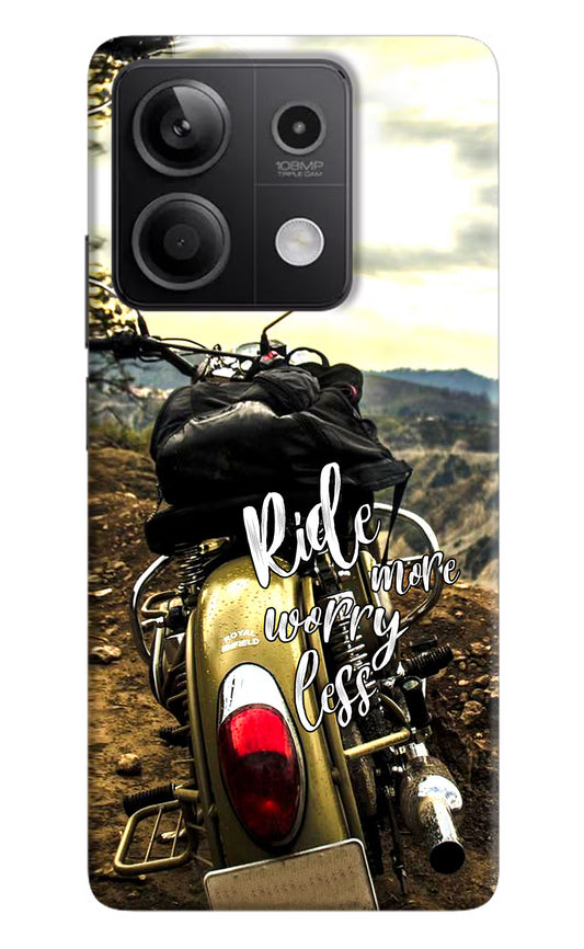 Ride More Worry Less Redmi Note 13 5G Hard Case Back Cover by Casekaro