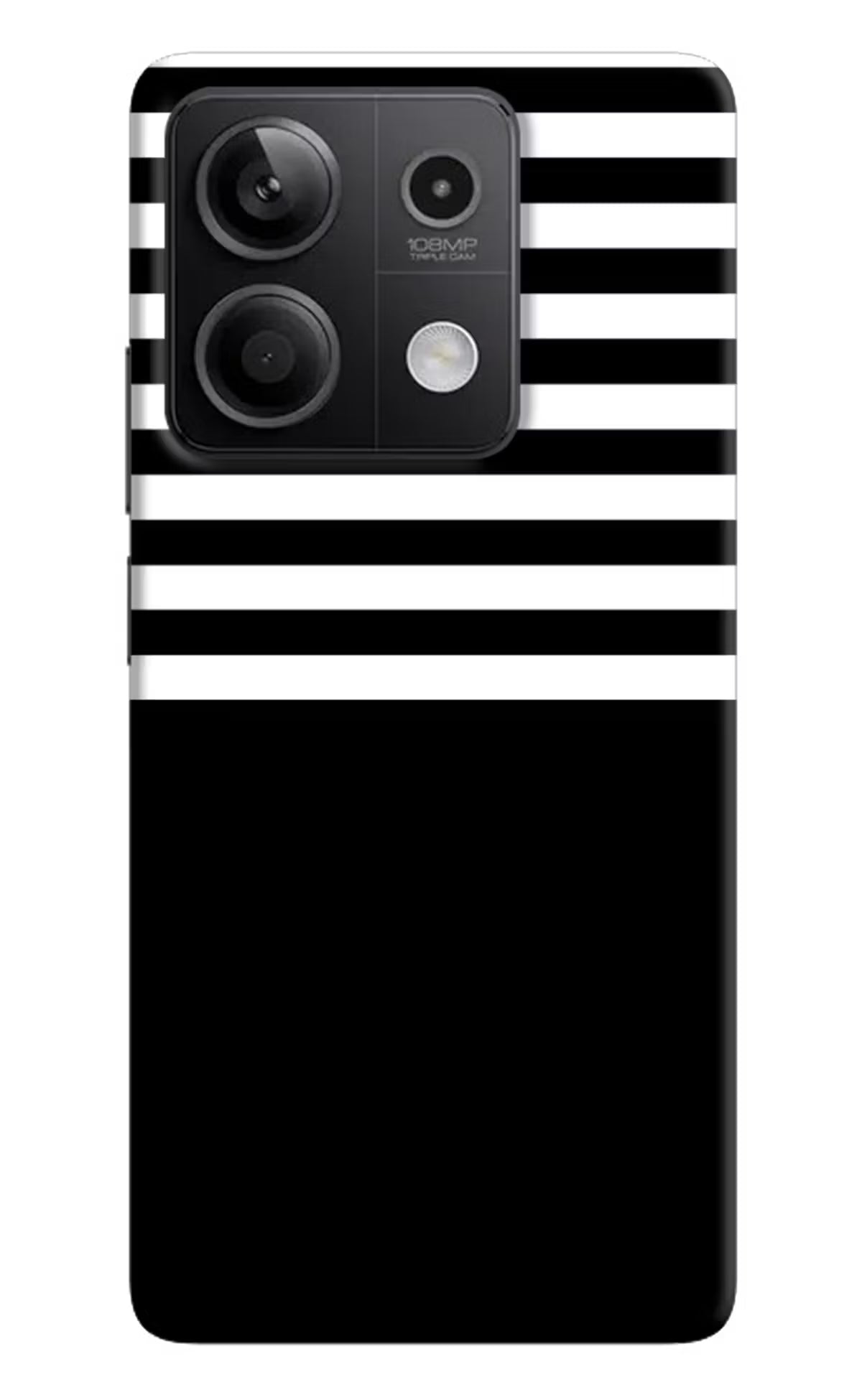 Black and White Print Redmi Note 13 5G Hard Case Back Cover by Casekaro