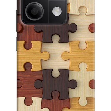 Wooden Puzzle Redmi Note 13 5G Hard Case Back Cover by Casekaro
