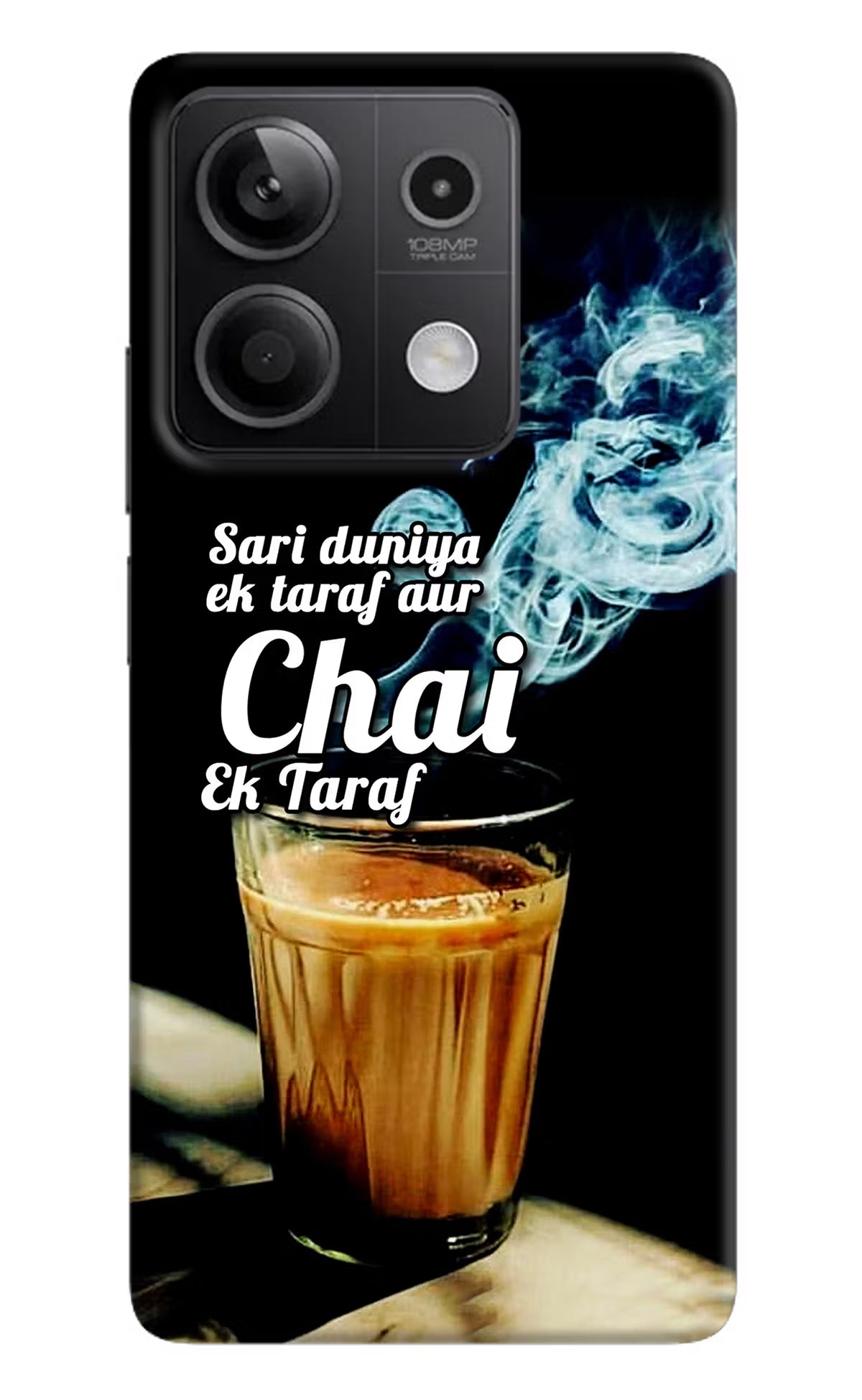 Chai Ek Taraf Quote Redmi Note 13 5G Hard Case Back Cover by Casekaro