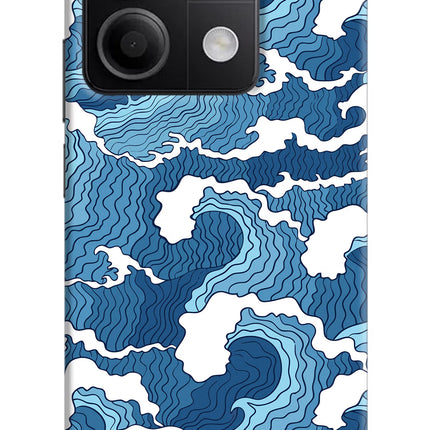 Blue Waves Redmi Note 13 5G Hard Case Back Cover by Casekaro