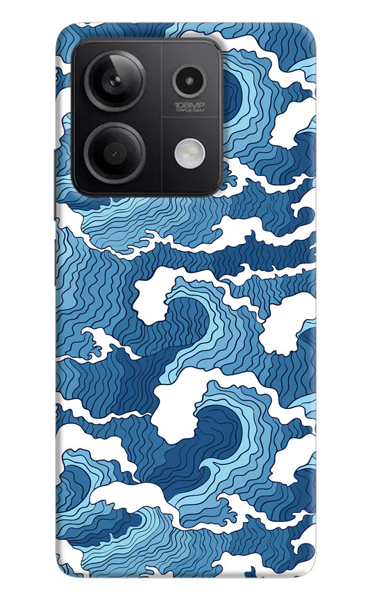 Blue Waves Redmi Note 13 5G Hard Case Back Cover by Casekaro
