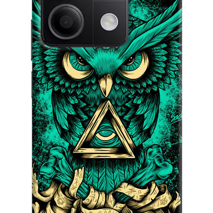 Green Owl Redmi Note 13 5G Hard Case Back Cover by Casekaro
