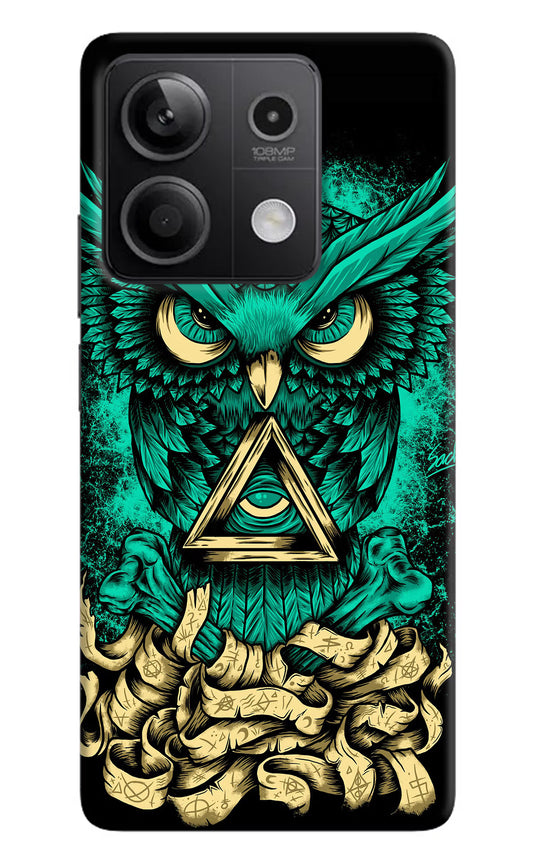 Green Owl Redmi Note 13 5G Hard Case Back Cover by Casekaro