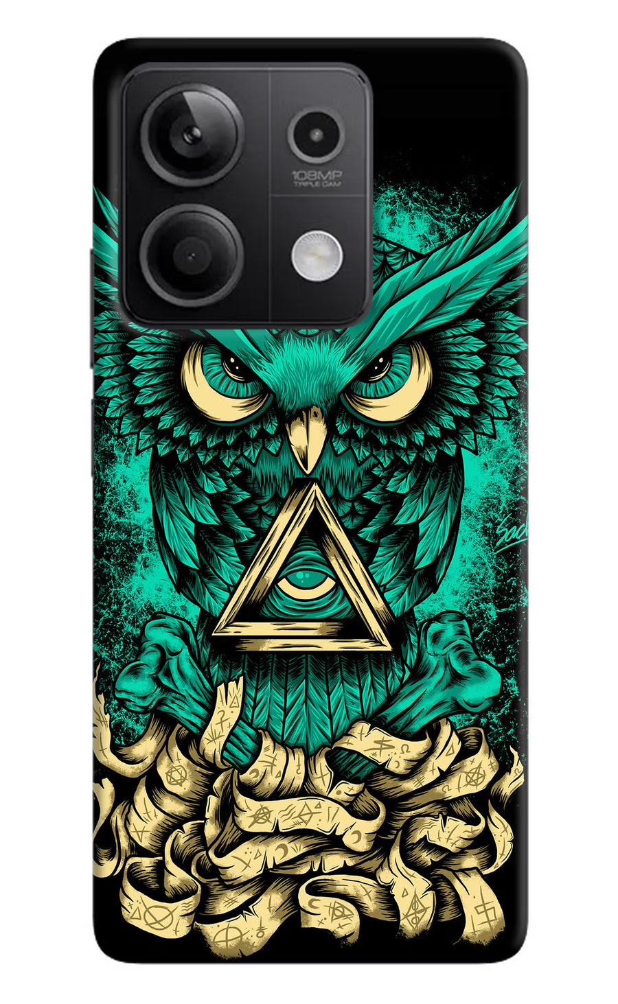 Green Owl Redmi Note 13 5G Back Cover, Hard case