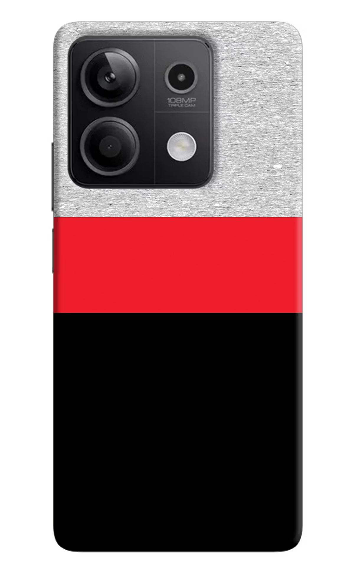 Tri Color Pattern Redmi Note 13 5G Hard Case Back Cover by Casekaro