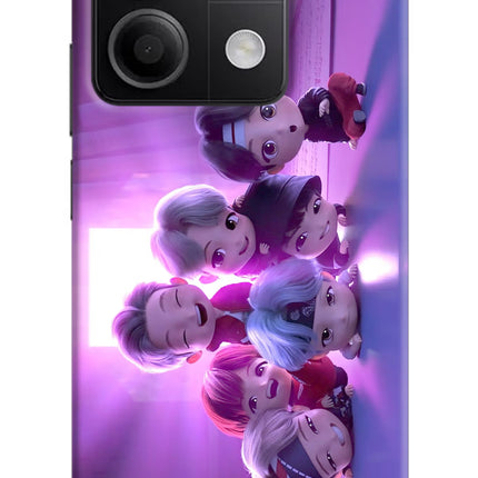 BTS Chibi Redmi Note 13 5G Hard Case Back Cover by Casekaro